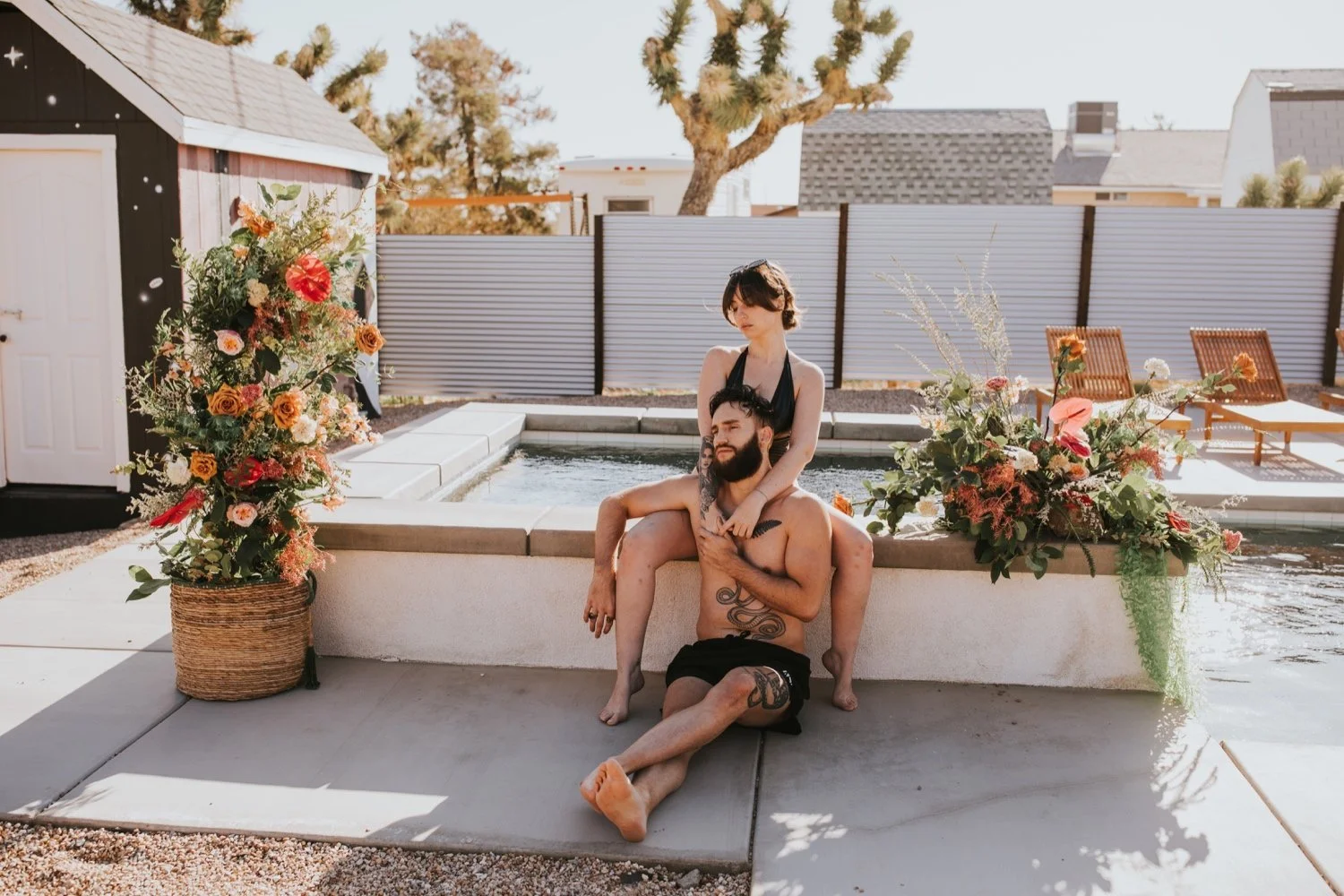Joshua Tree Engagement, Hudson Valley Wedding Photographer, Poolside Engagement, Joshua Tree Wedding Photographer