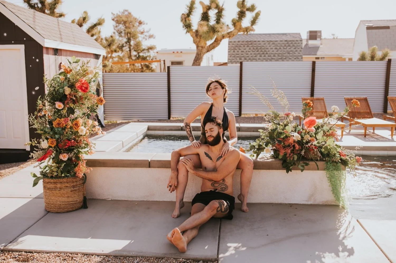 Joshua Tree Engagement, Hudson Valley Wedding Photographer, Poolside Engagement, Joshua Tree Wedding Photographer