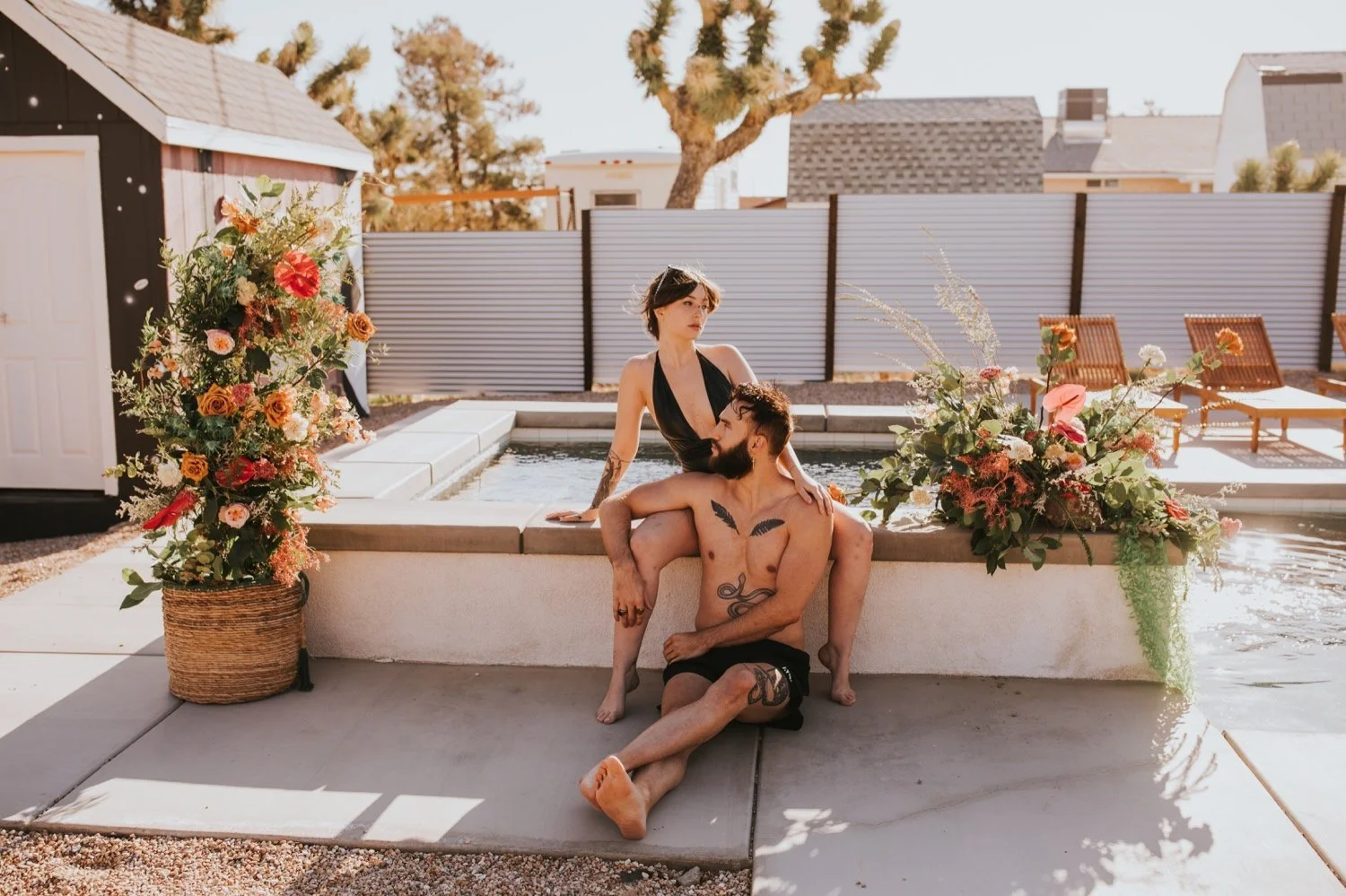 Joshua Tree Engagement, Hudson Valley Wedding Photographer, Poolside Engagement, Joshua Tree Wedding Photographer