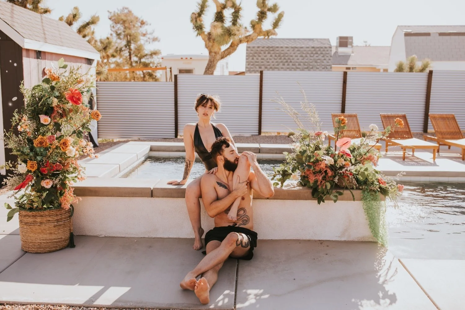 Joshua Tree Engagement, Hudson Valley Wedding Photographer, Poolside Engagement, Joshua Tree Wedding Photographer