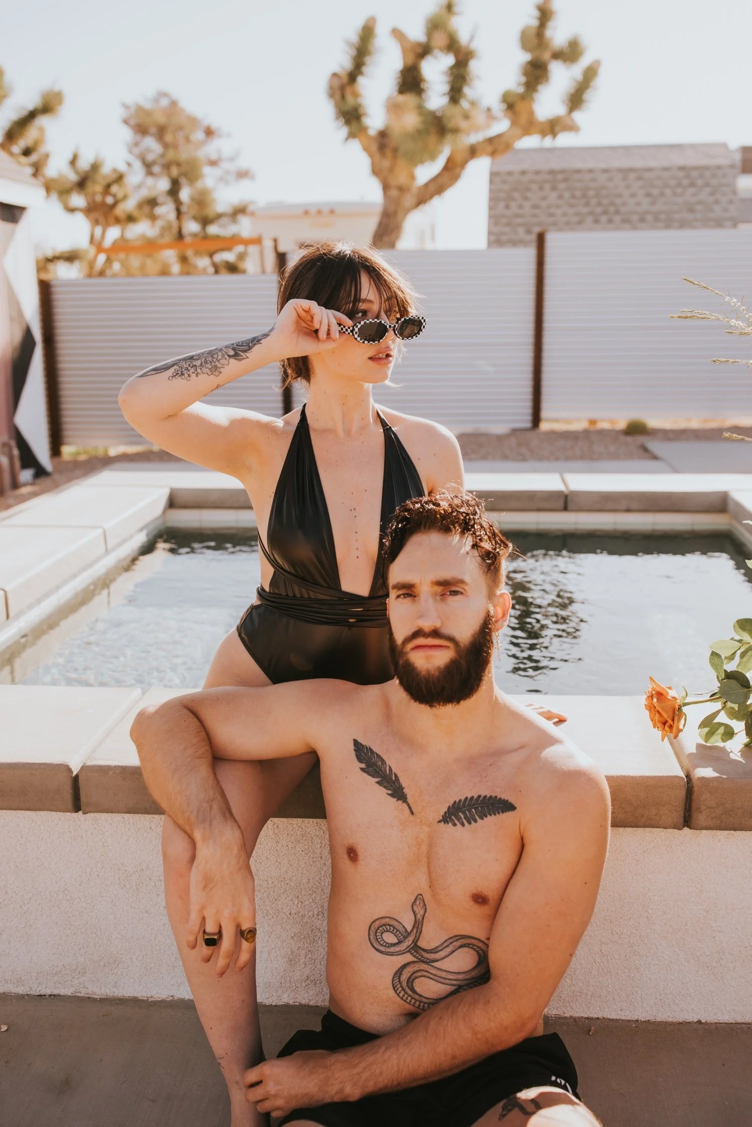 Joshua Tree Engagement, Hudson Valley Wedding Photographer, Poolside Engagement, Joshua Tree Wedding Photographer