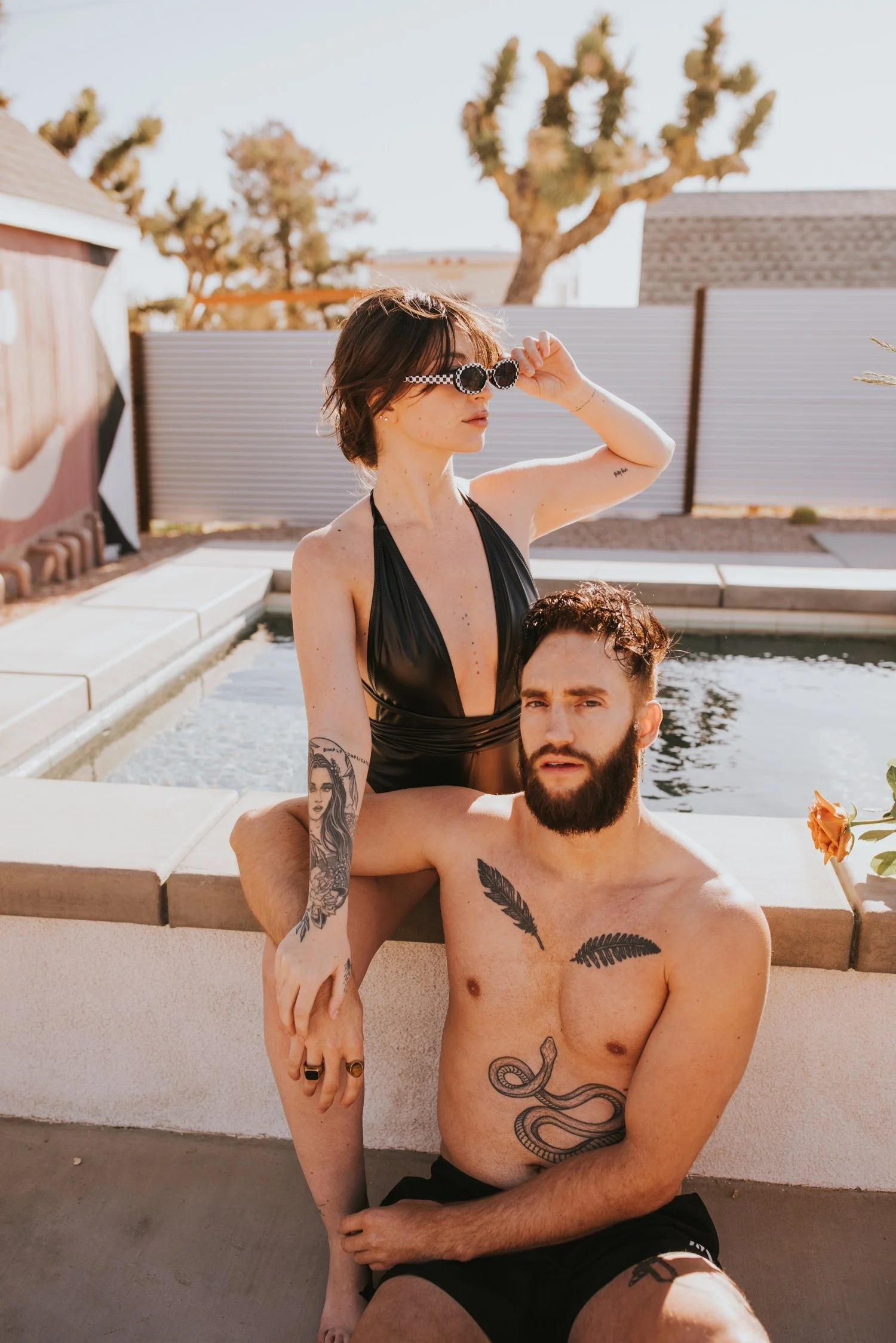 Joshua Tree Engagement, Hudson Valley Wedding Photographer, Poolside Engagement, Joshua Tree Wedding Photographer