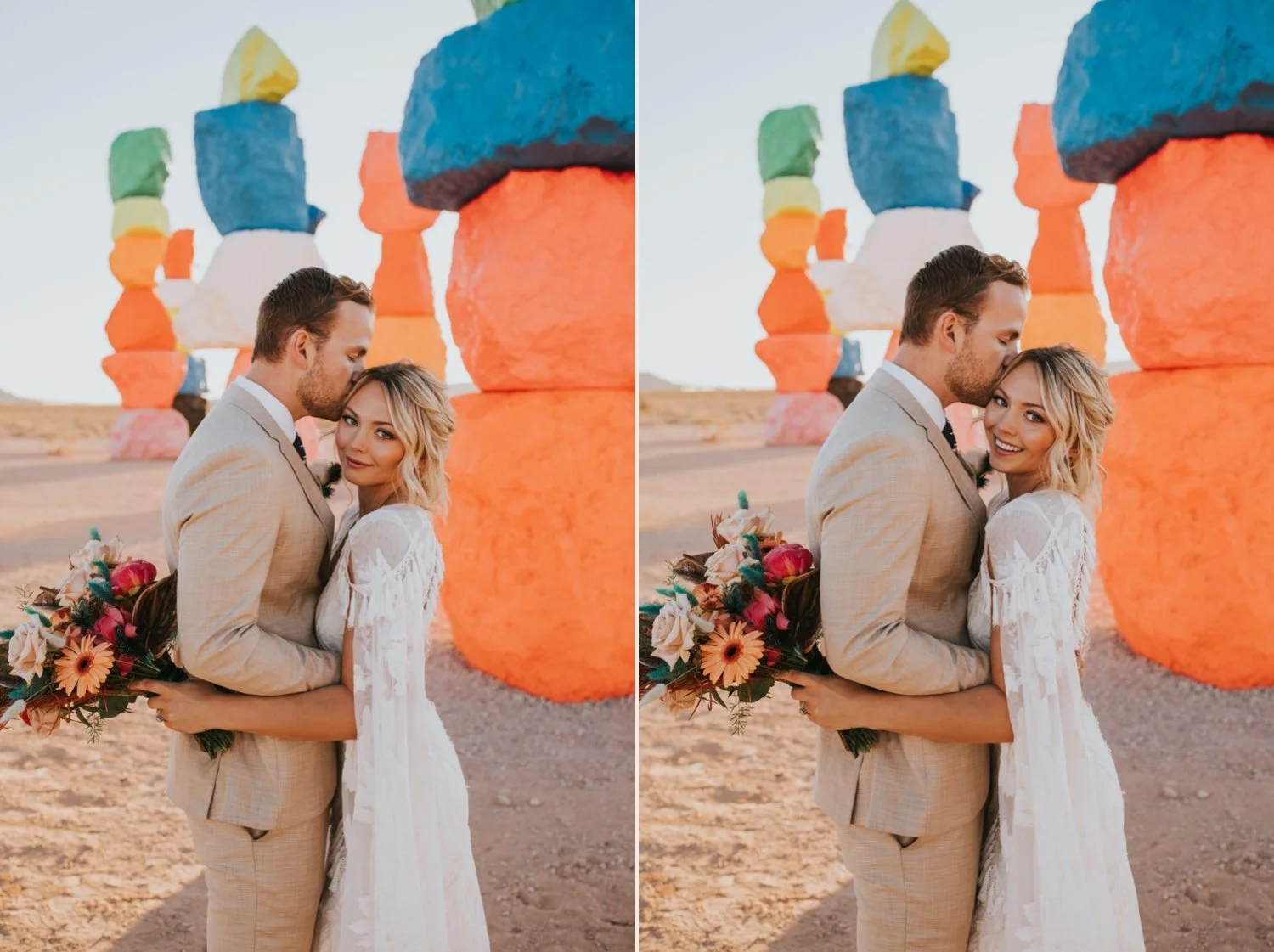 Seven Magic Mountains, Seven Magic Mountains Elopement, Las Vegas Elopement, Las Vegas Wedding, Hudson Valley Wedding Photographer