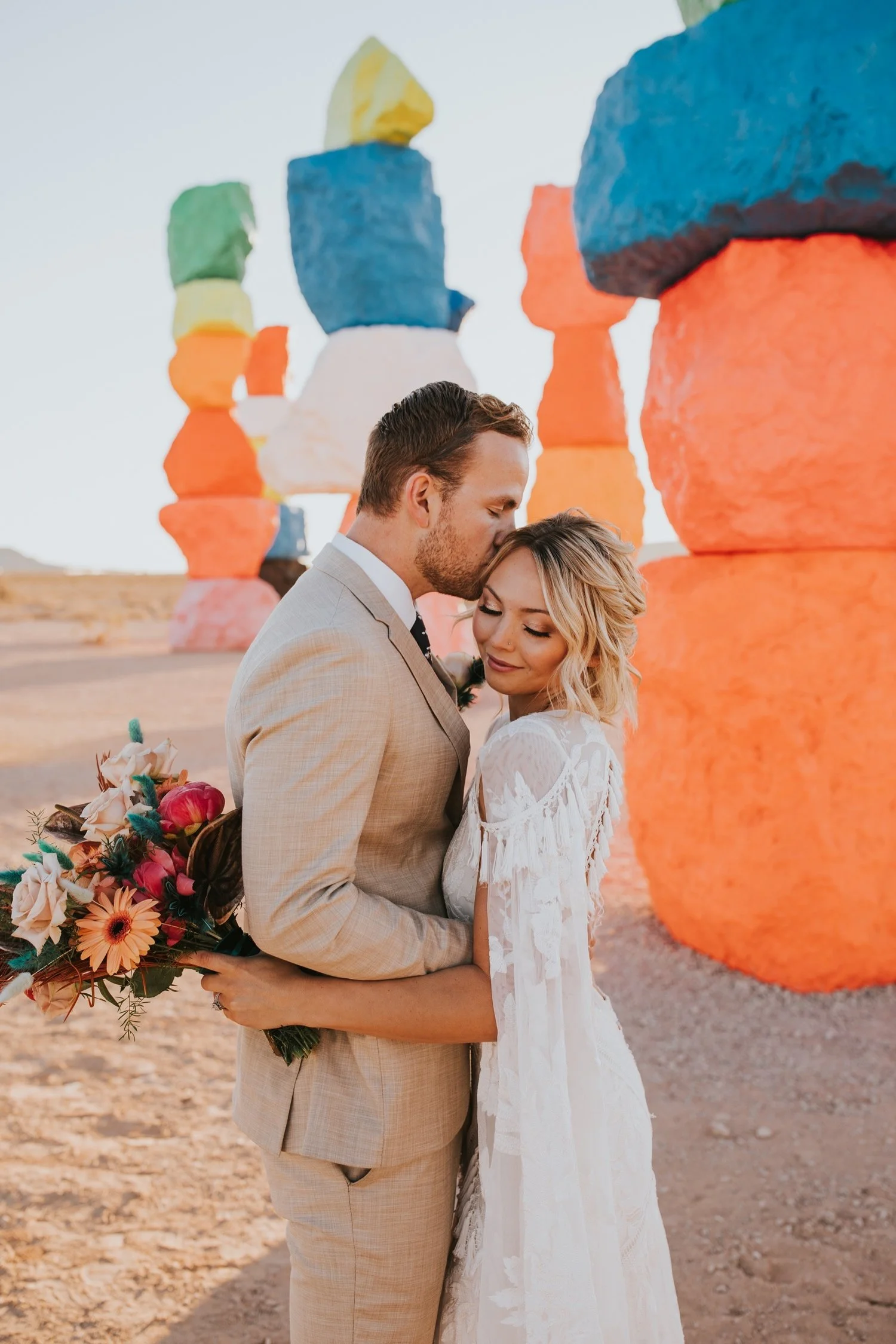 Seven Magic Mountains, Seven Magic Mountains Elopement, Las Vegas Elopement, Las Vegas Wedding, Hudson Valley Wedding Photographer