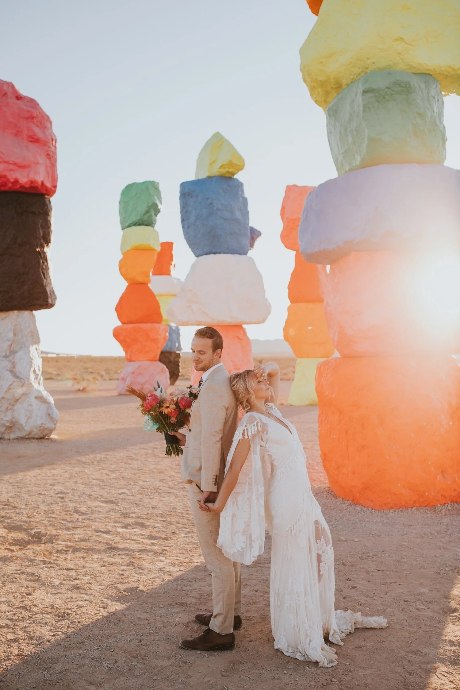 Seven Magic Mountains, Seven Magic Mountains Elopement, Las Vegas Elopement, Las Vegas Wedding, Hudson Valley Wedding Photographer