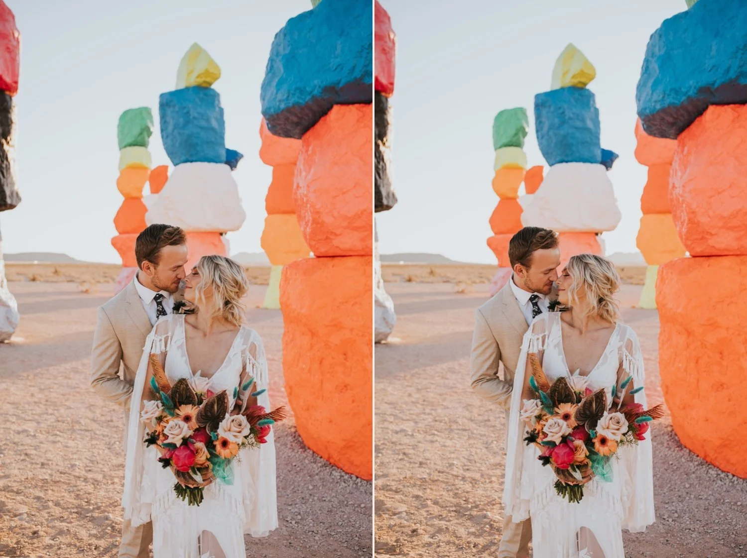 Seven Magic Mountains, Seven Magic Mountains Elopement, Las Vegas Elopement, Las Vegas Wedding, Hudson Valley Wedding Photographer
