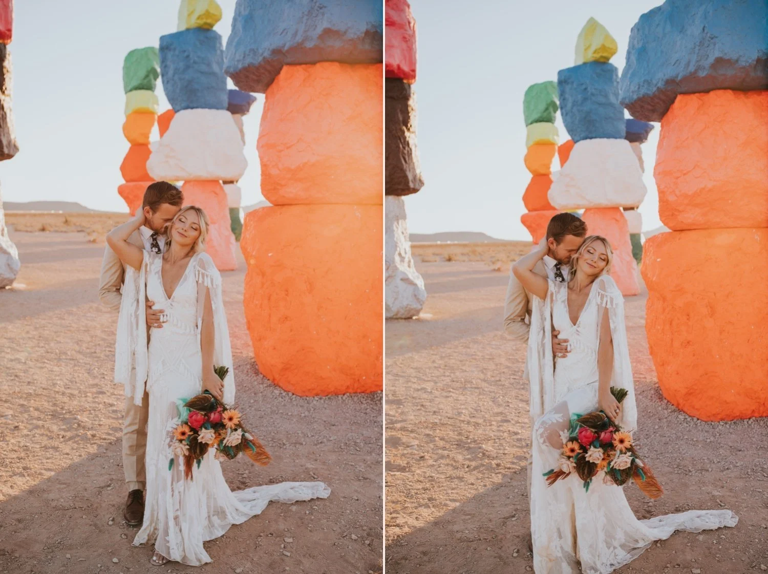 Seven Magic Mountains, Seven Magic Mountains Elopement, Las Vegas Elopement, Las Vegas Wedding, Hudson Valley Wedding Photographer