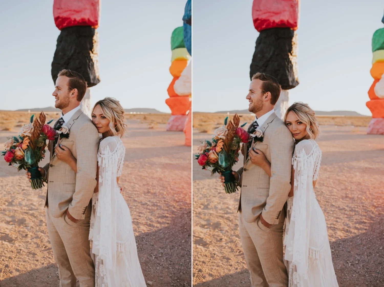 Seven Magic Mountains, Seven Magic Mountains Elopement, Las Vegas Elopement, Las Vegas Wedding, Hudson Valley Wedding Photographer