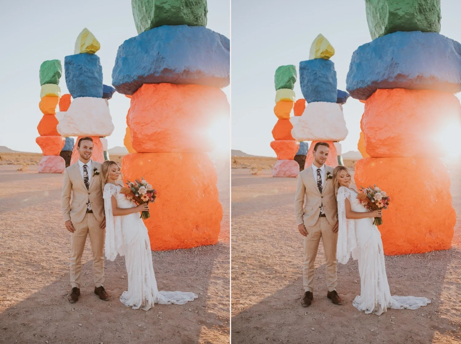 Seven Magic Mountains, Seven Magic Mountains Elopement, Las Vegas Elopement, Las Vegas Wedding, Hudson Valley Wedding Photographer