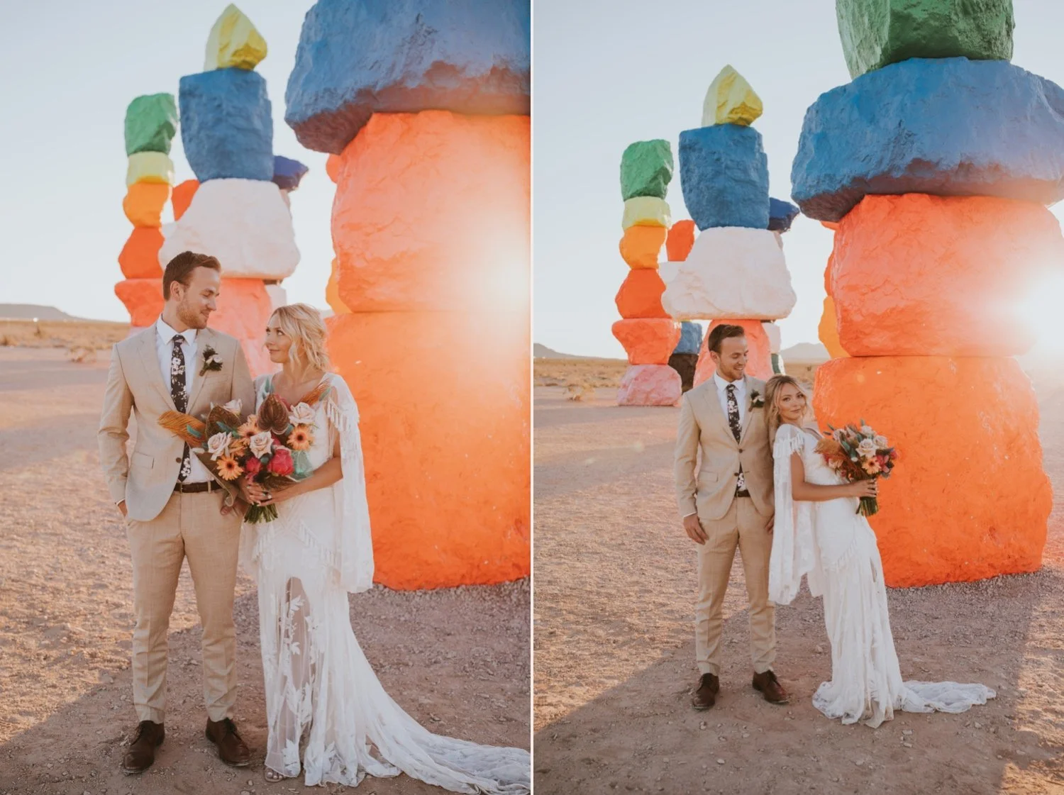 Seven Magic Mountains, Seven Magic Mountains Elopement, Las Vegas Elopement, Las Vegas Wedding, Hudson Valley Wedding Photographer
