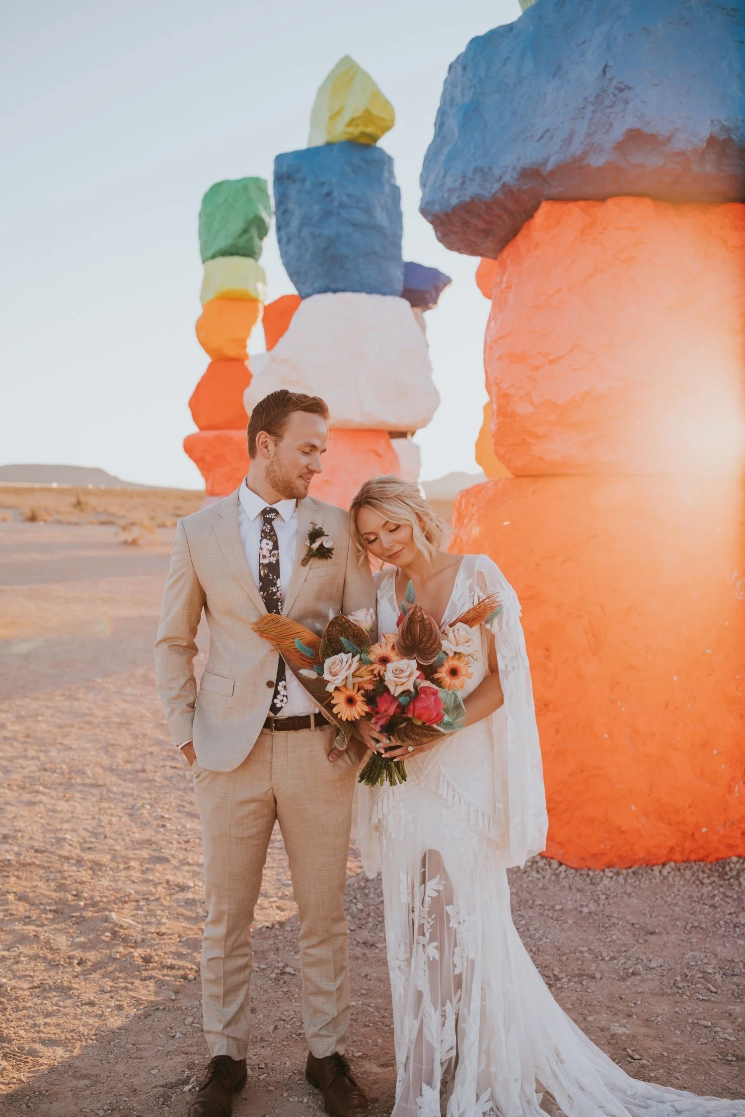 Seven Magic Mountains, Seven Magic Mountains Elopement, Las Vegas Elopement, Las Vegas Wedding, Hudson Valley Wedding Photographer