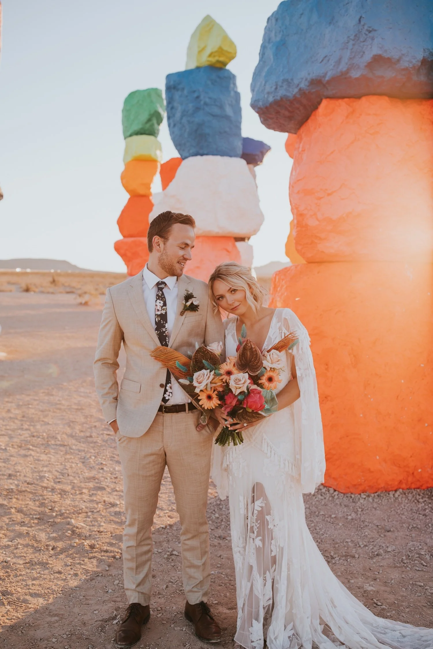 Seven Magic Mountains, Seven Magic Mountains Elopement, Las Vegas Elopement, Las Vegas Wedding, Hudson Valley Wedding Photographer