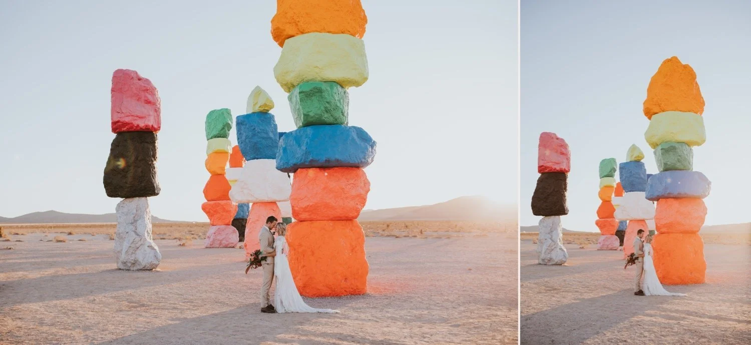 Seven Magic Mountains, Seven Magic Mountains Elopement, Las Vegas Elopement, Las Vegas Wedding, Hudson Valley Wedding Photographer