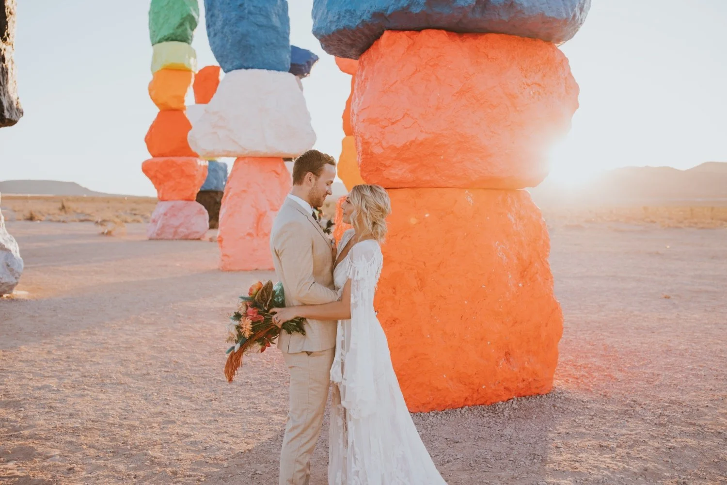 Seven Magic Mountains, Seven Magic Mountains Elopement, Las Vegas Elopement, Las Vegas Wedding, Hudson Valley Wedding Photographer