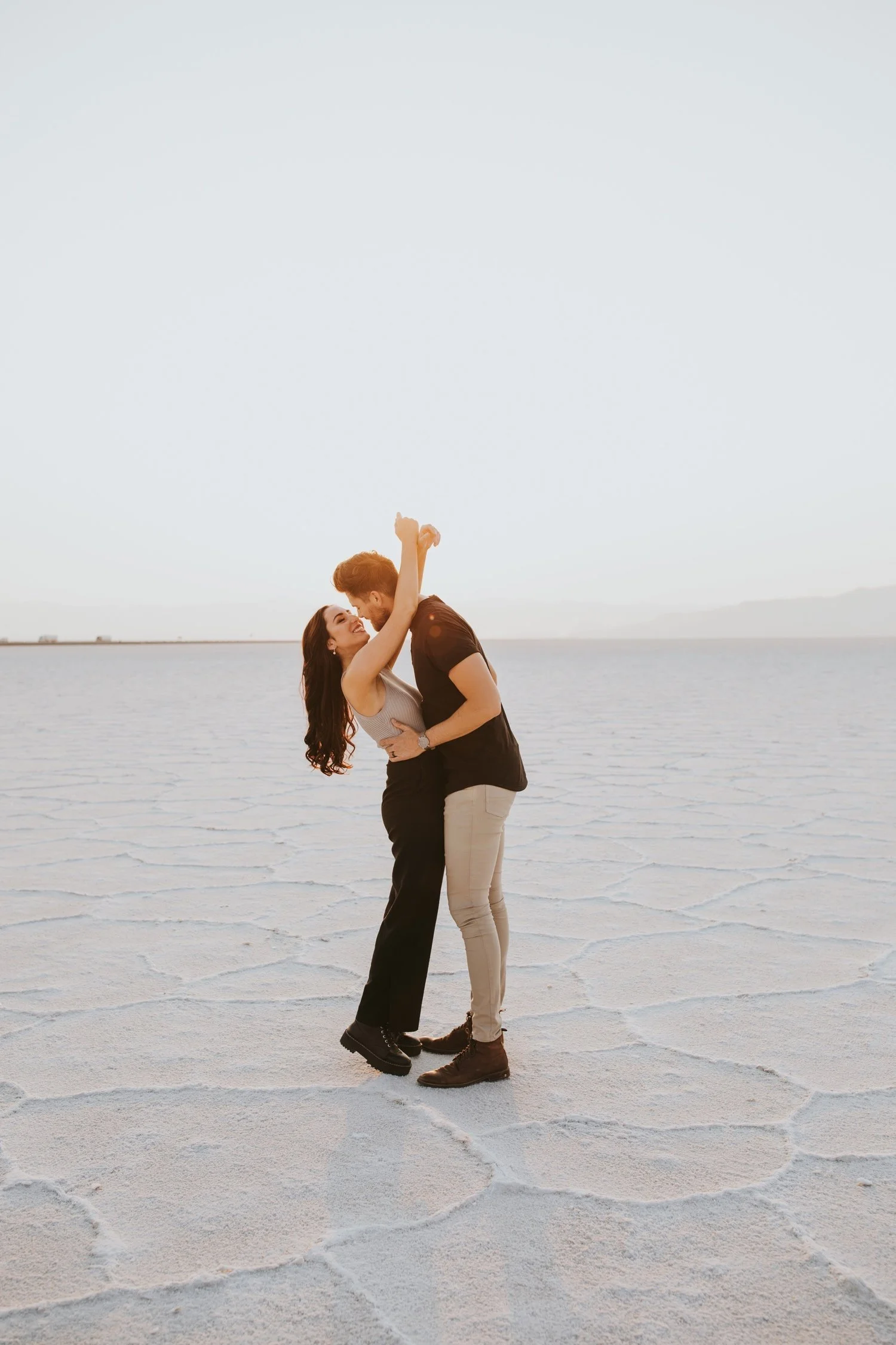 utah engagement session, bonneville salt flats, salt flats utah, destination wedding photographer, hudson valley wedding photographer, utah wedding photographer