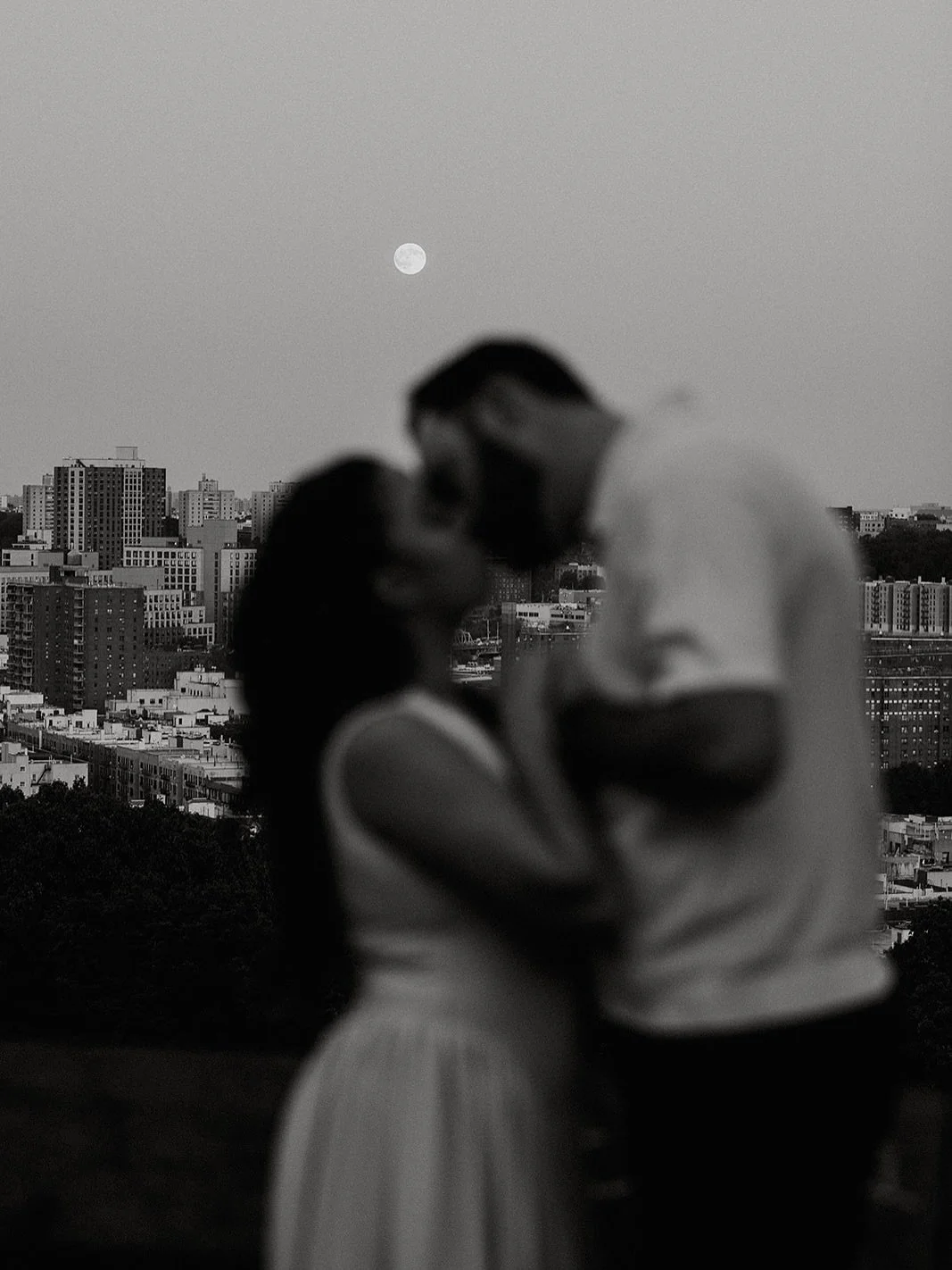The moon just casually showing off during a+c&rsquo;s engagement session 🌕✨