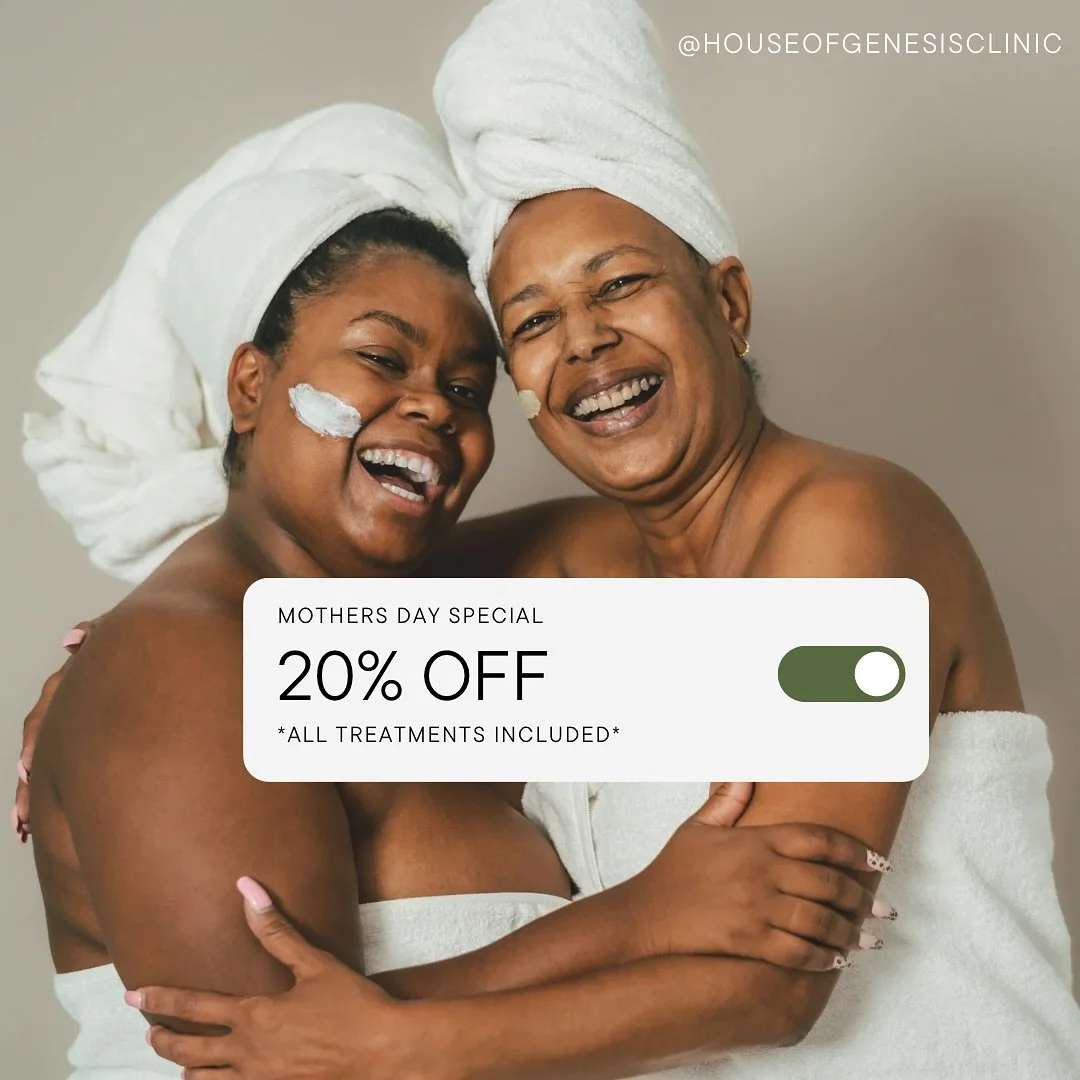 This Mother’s Day, treat yourself or the special woman in your life to a well-deserved beauty boost! Enjoy 20% OFF all treatments at House of Genesis because she deserves to feel as radiant as she truly is 🤍.
Use code MOTHERS25 at checkout. B