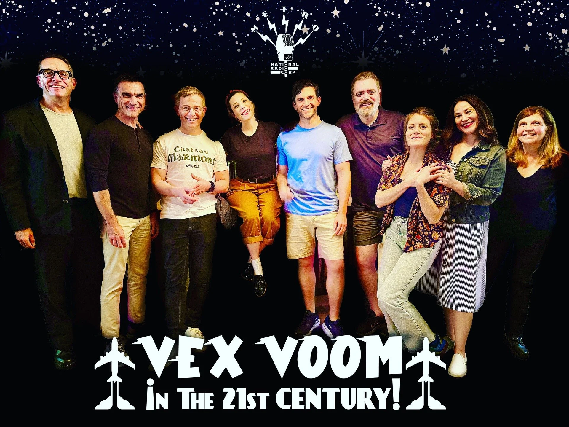 Our EN-tire cast gathered over 2 days to read and rehearse all of Season 1 of 'Vex Voom In The 21st Century' - 26 galactically fantabulous episodes positively jam-packed with jokes, absurd wordplay, crimefighting, danger, romance, cliffhangers, space