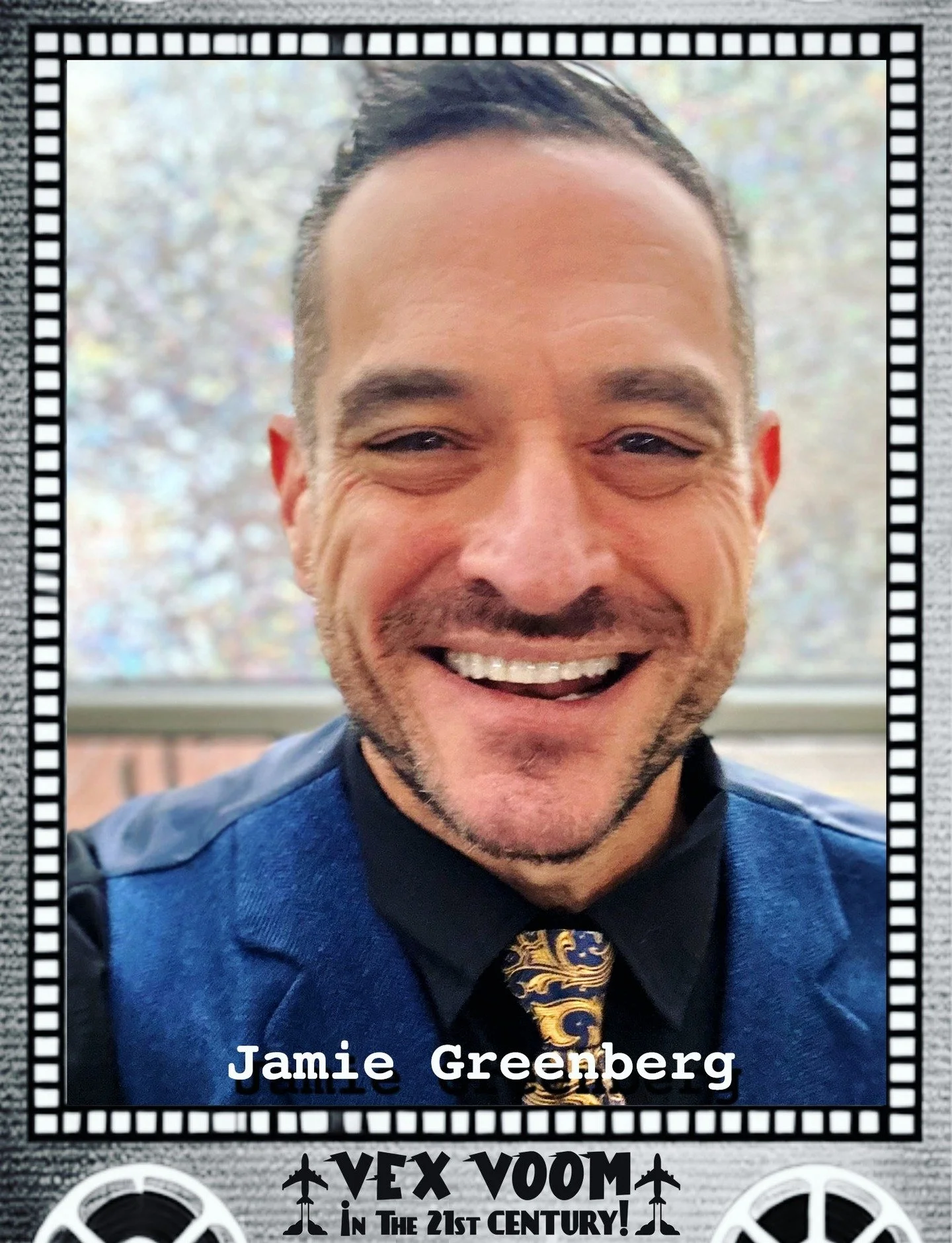 🚀 Meet the Cast of Vex Voom in the 21st Century! 🚀

 ⭐ JAMIE GREENBERG (Creator/Writer/Our Narrator)

Jamie Greenberg is a Writer/Director whose films have screened at film festivals across the U.S. and internationally.

His feature Future'38, an i