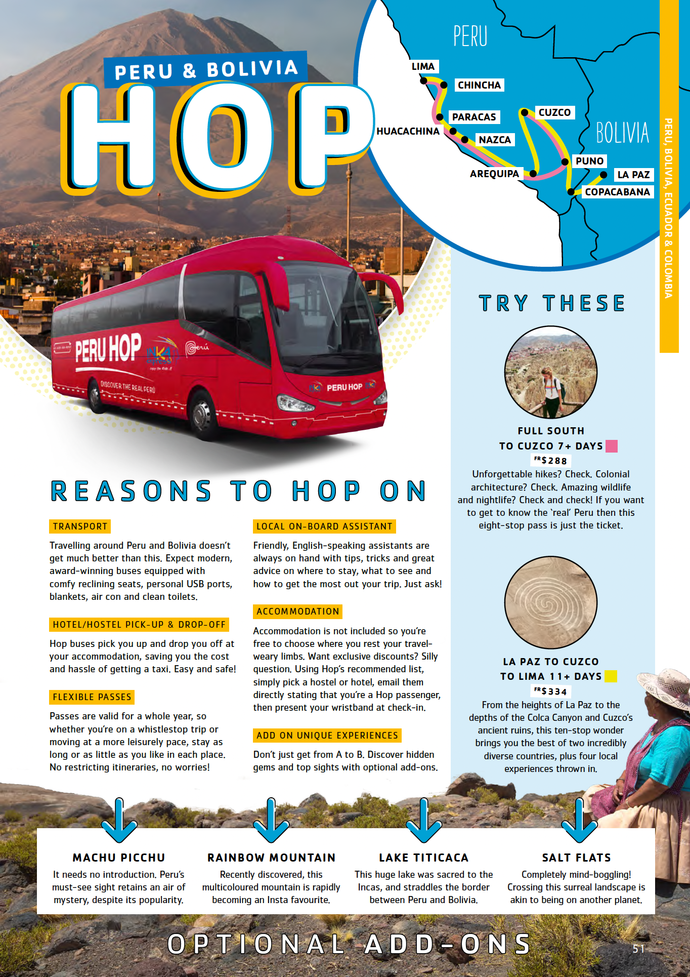 Peru & Bolivia Hop On Buses