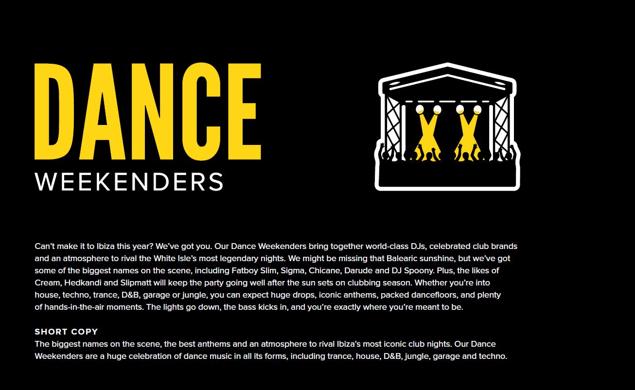 Dance Weekenders Description