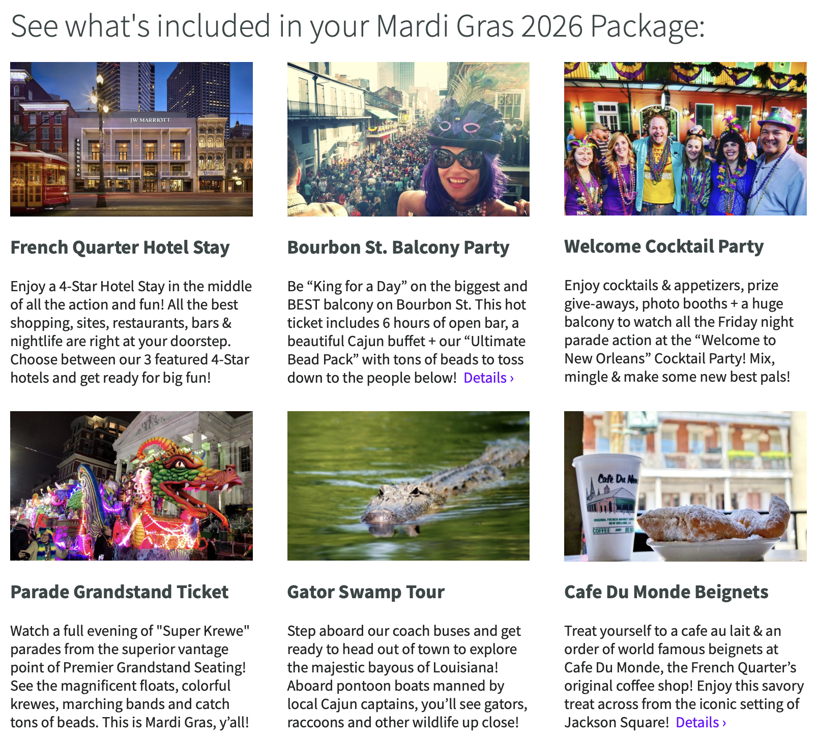 Mardi Gras Tour Packages