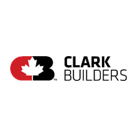 Clark Builders logo with the large C and B with Canada leaf in the middle.