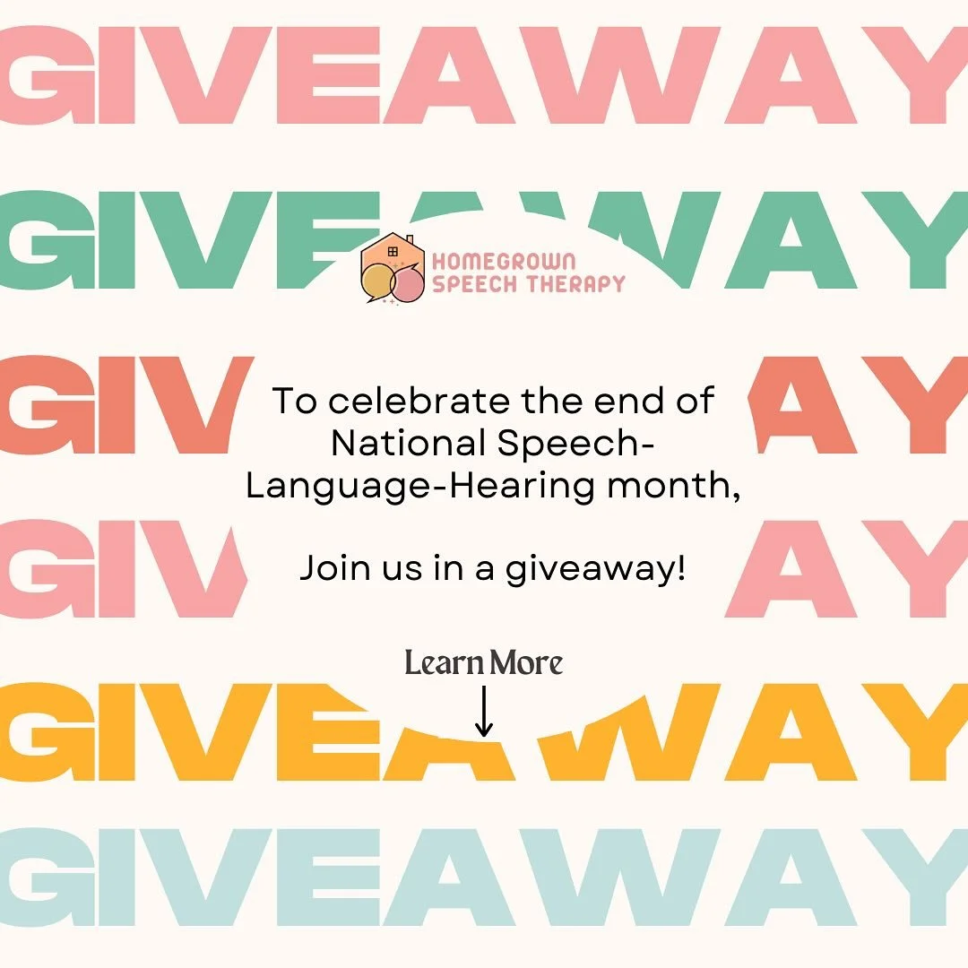 ****giveaway closed**** congrats to @slimfinebarbee !!! 

🎉To celebrate the end of National Speech-Language-hearing month, join us in a giveaway!🎉

1 lucky winner will receive a $25 Amazon gift card! 

How to Enter: 
🌸Follow @homegrownslp on Faceb
