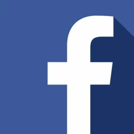 Facebook logo with a blue background and white lowercase 'f'