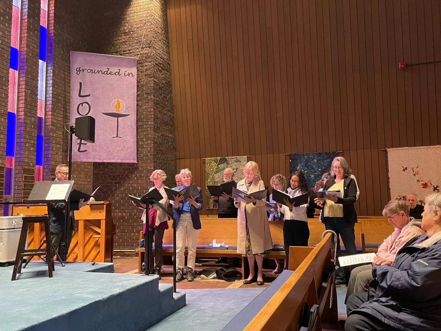 image of choir singing during a service