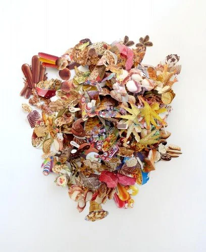 Good Eats , 2015, Cardboard packaging and glue, 38 x 31 x 8 inches