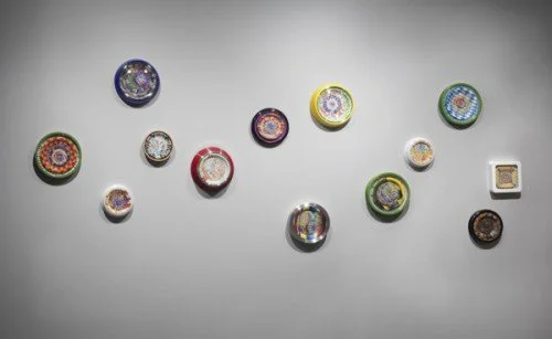 Clock Plates, 2011, Paper plates, packaging and clock frames, variable dimensions