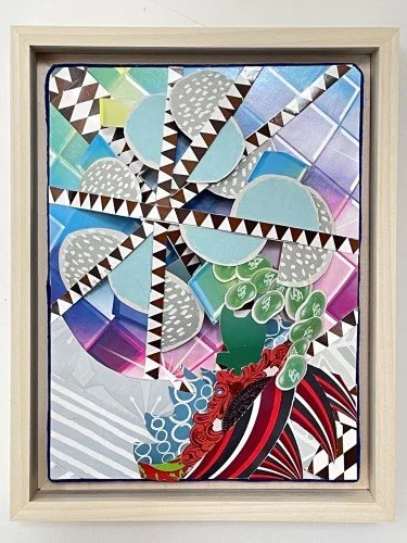 Windmill , 2022, Disposable Materials, 9 1/2 x 7 1/2 x 3 1/4 Inches