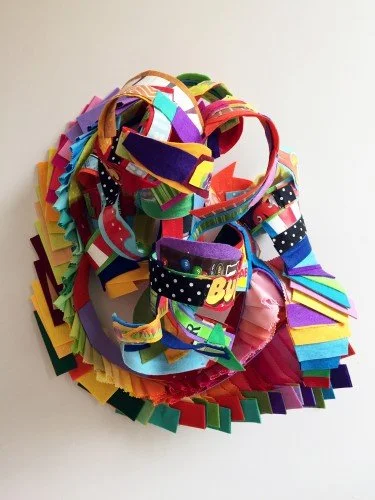 Artificially Flavored , 2018, Felt, glue and cardboard, 19 x 18 x 11 Inches