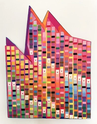 Peaks, 2024/25, Cardboard, Packaging, Felt, Wood, 24 x 18 1/2 x 1 1/4 Inches