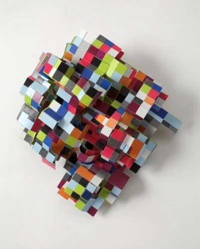Multi Plex , 2011, cardboard, glue, rivets, approx. 10 x 6 x 5 inches