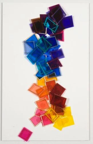 Untitled, 2007, Filter gels and bamboo, 18 5/8 x 13 5/8 inches