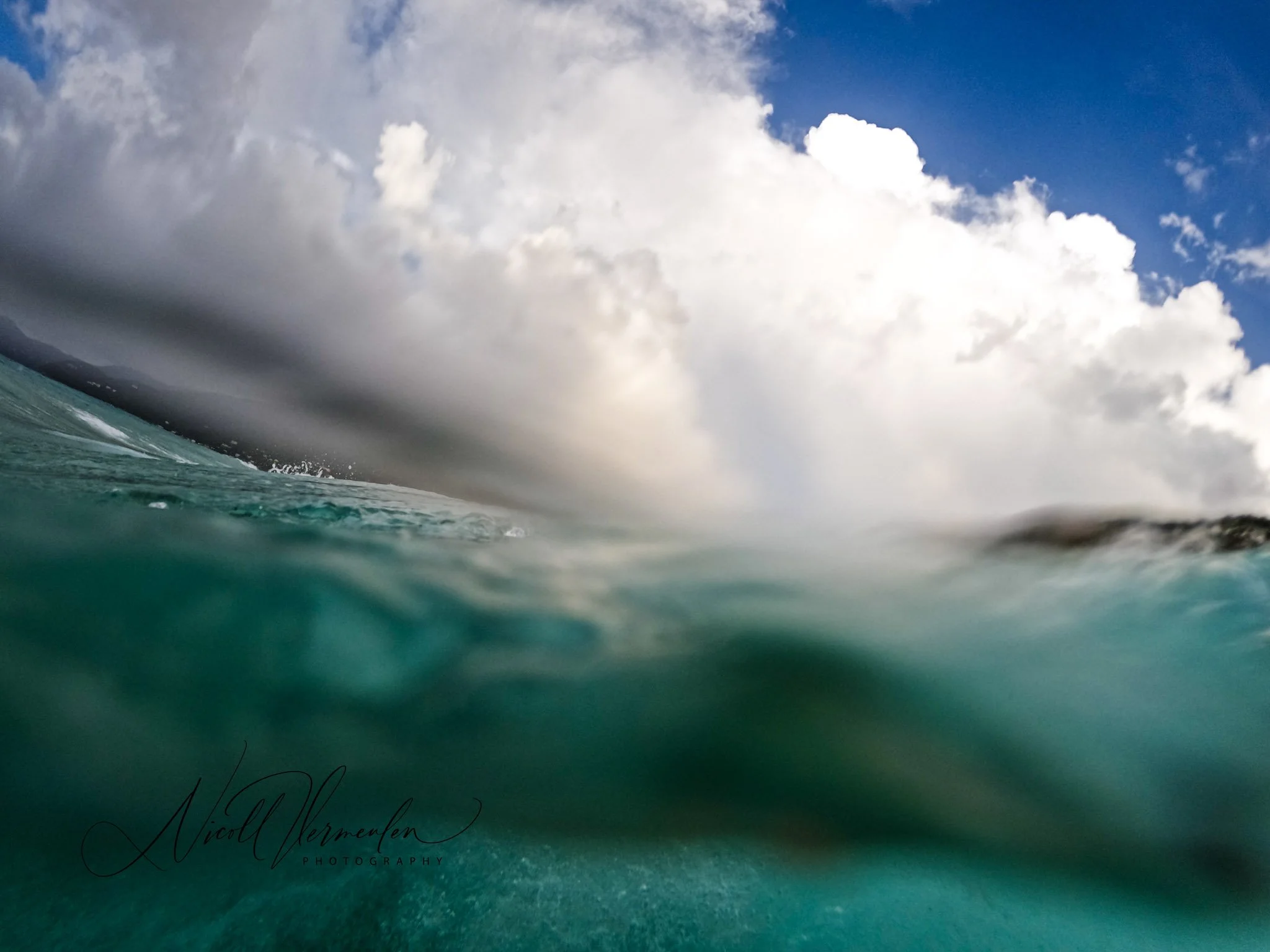 Dreamy Caribbean Sea ~~ White Billowing Clouds