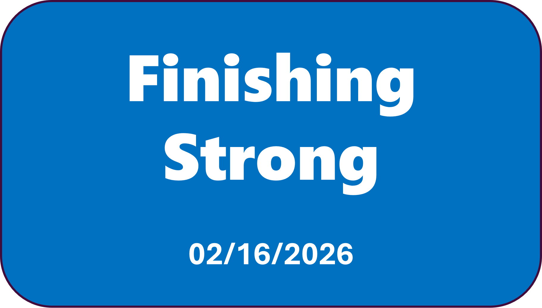      

 
    Finishing Strong &nbsp;&nbsp; #finishstrong #runtherace #Bible  &nbsp;  2 Timothy 4:7 - "I have fought the good fight, I have finished the race, I have kept the faith."  &nbsp;  As our pastor was preaching through 2 Timothy, one verse an