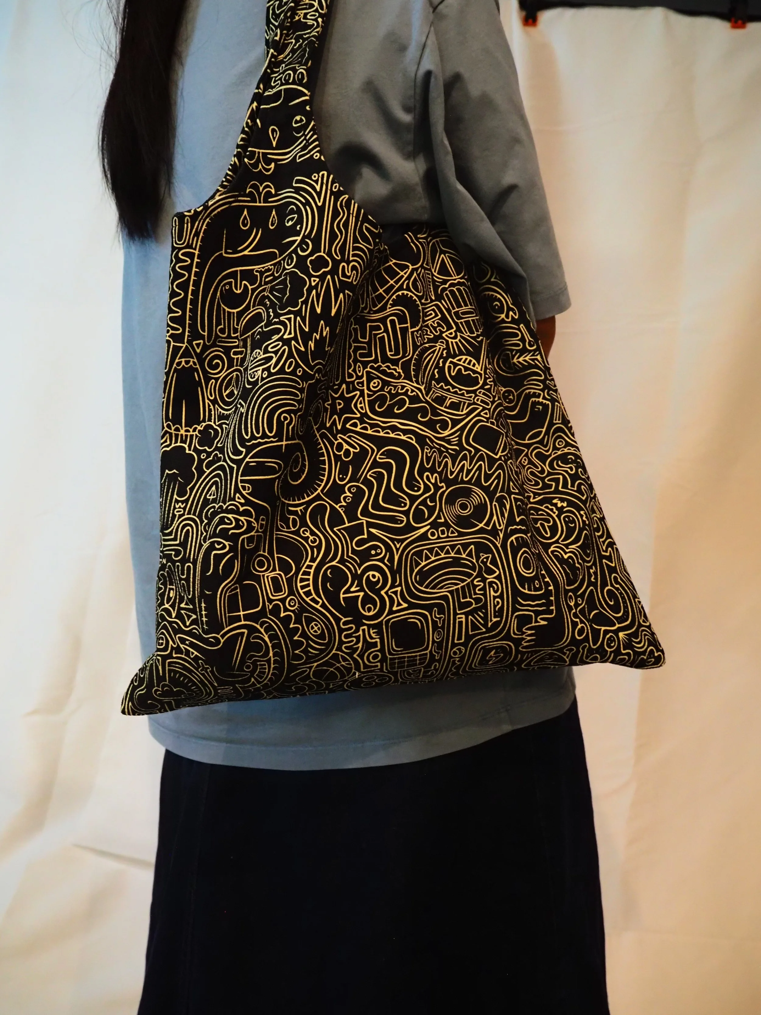“Night Sketch” –  Canvas Shoulder Tote