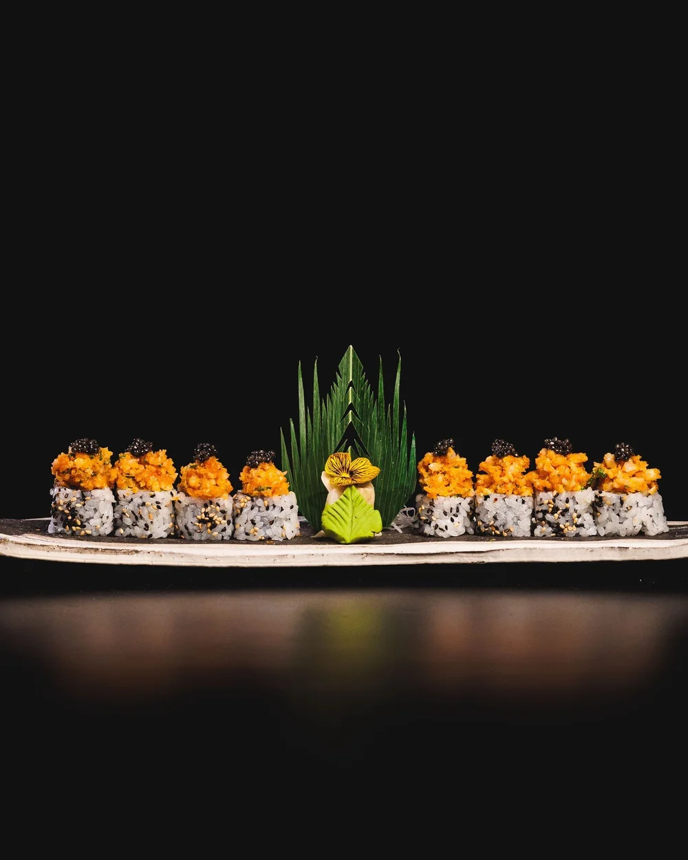 Signature sushi roll at JIRU Sofia