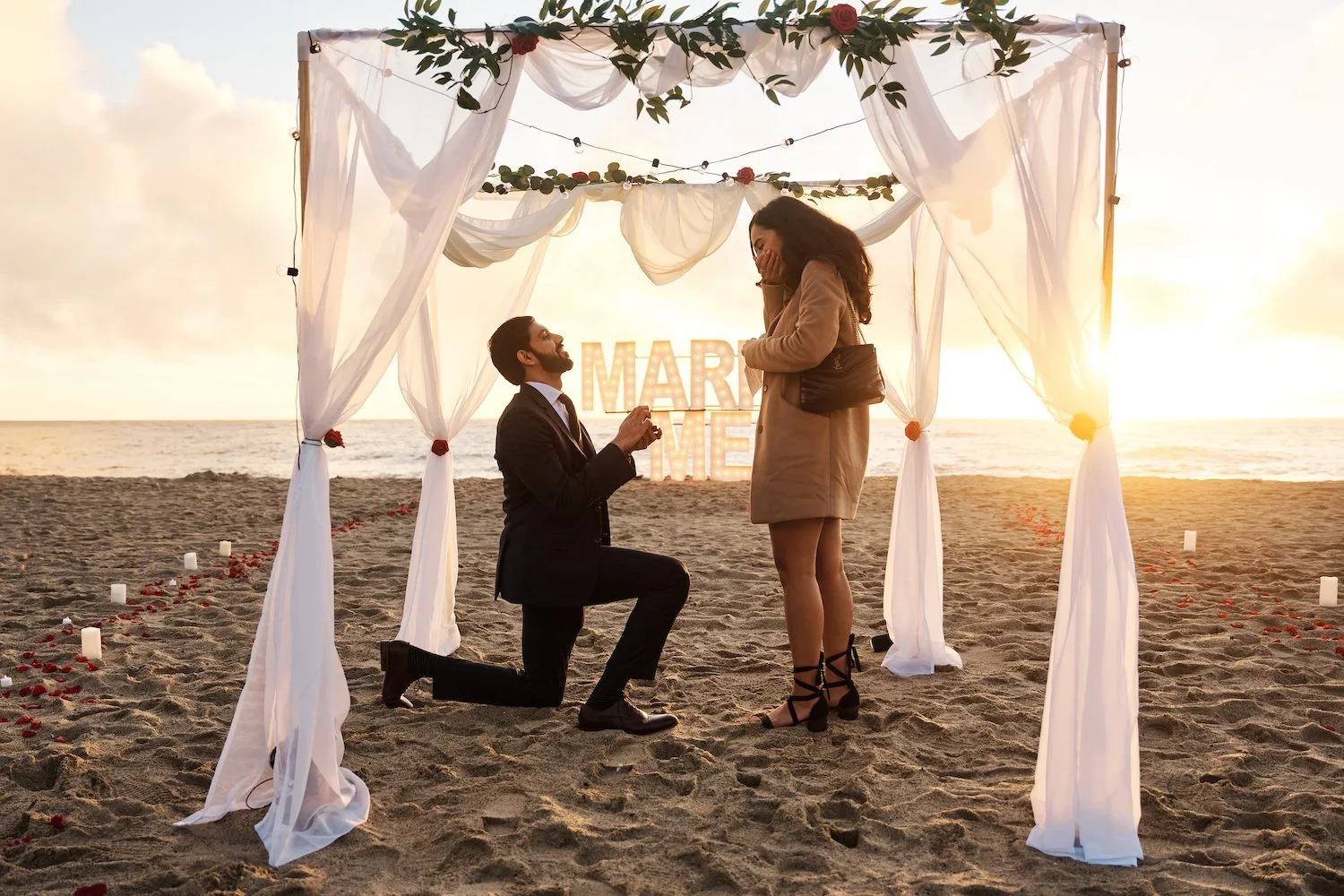 Gagan and Rabjot Wedding Proposal Beach Side