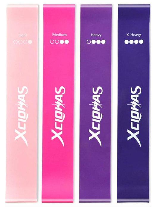 Xcoyas tampons in pink and purple packaging indicating absorbency levels from light to X-heavy.