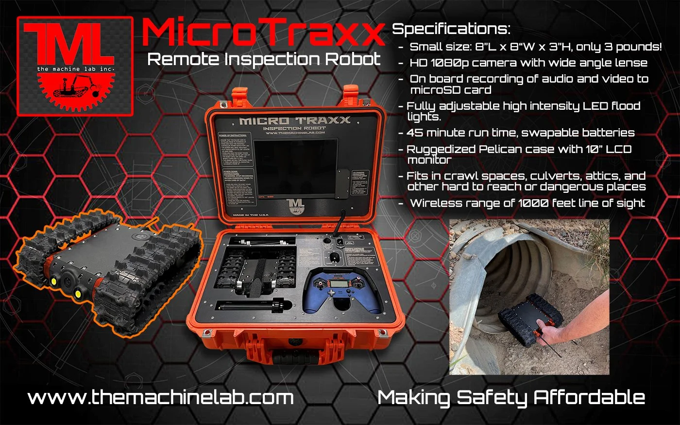 new MicroTraxx inspection robot is now in production