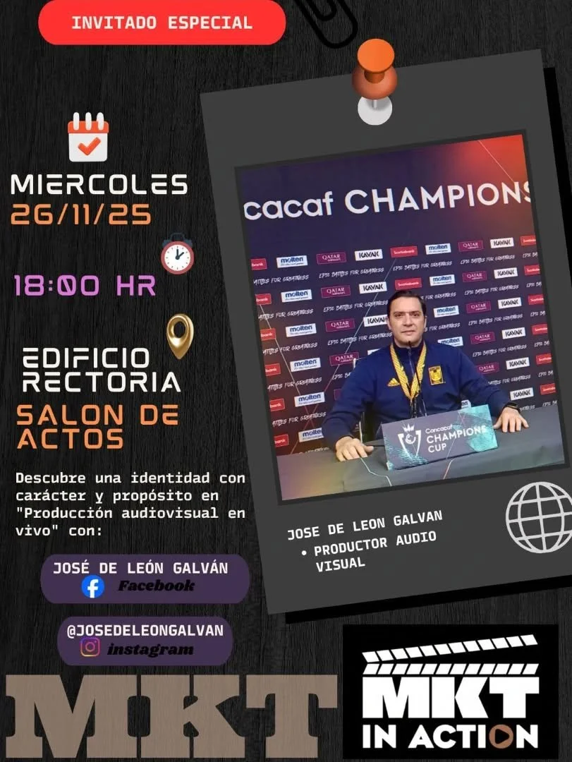 Forma parte de una experiencia donde el marketing y la producci&oacute;n se unen para inspirar a trav&eacute;s de:
🎥 &ldquo;Producci&oacute;n audiovisual en vivo&rdquo;,
conocer&aacute;s de primera mano c&oacute;mo se construyen experiencias visuale