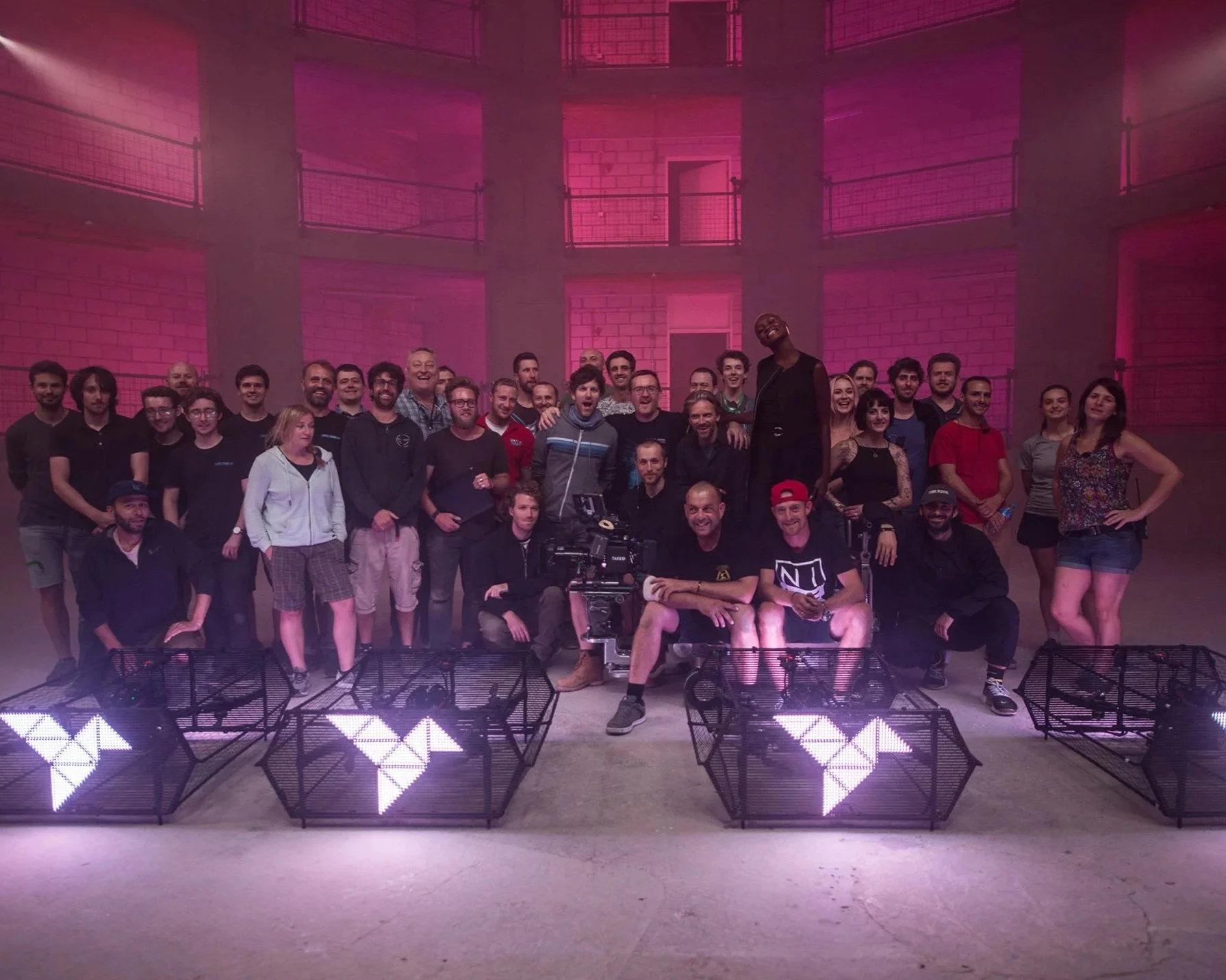 Lucid crew with Dir GMUNK , crew shot , BTS photo by Antonio