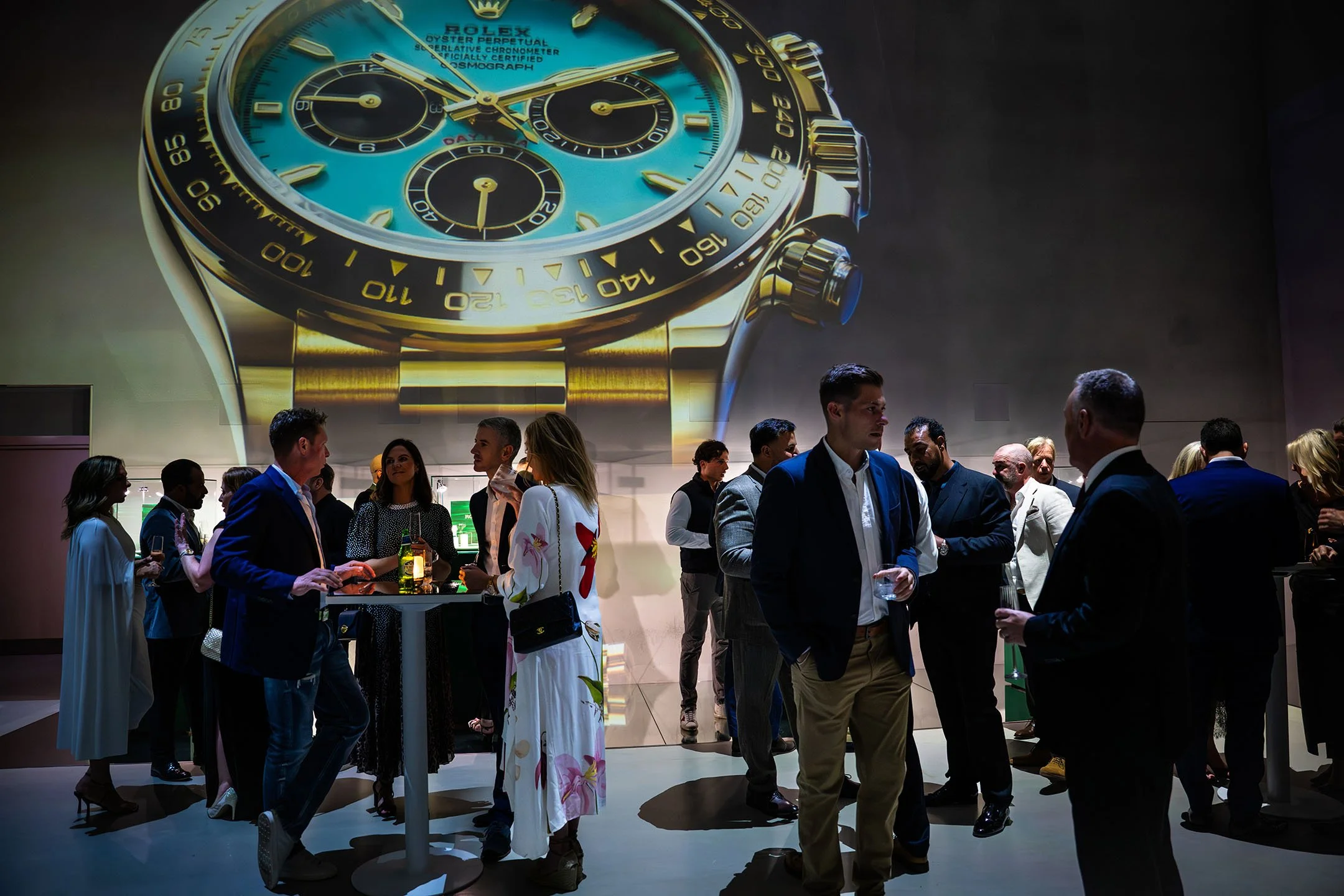 Rolex launch & gala dinner by DMR (David M Robinson-Jewellery & Watches) at Frameless immersive museum, London