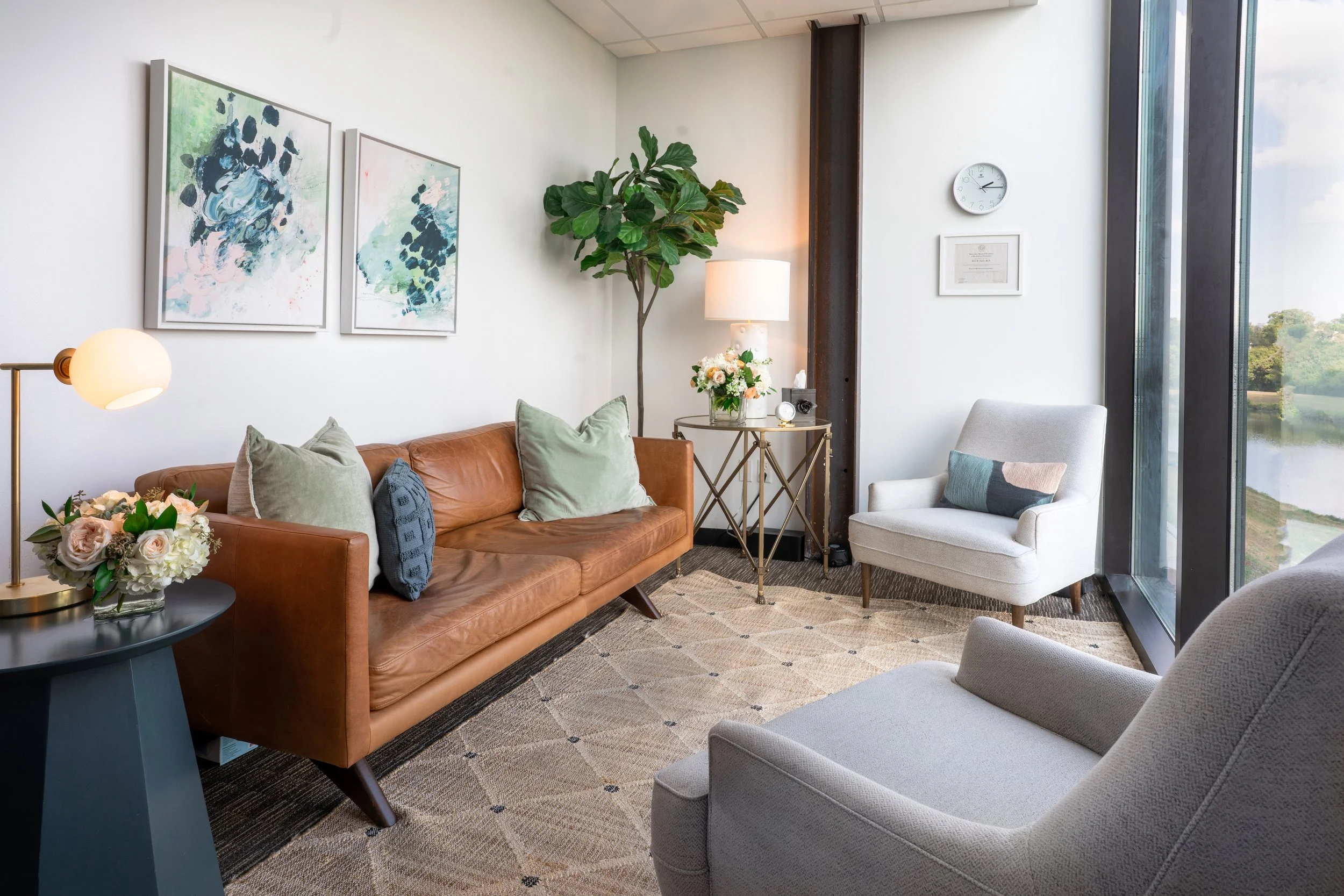 Somatic therapy office in Fort Worth, Texas