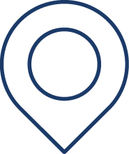 Map pin icon with a circle inside