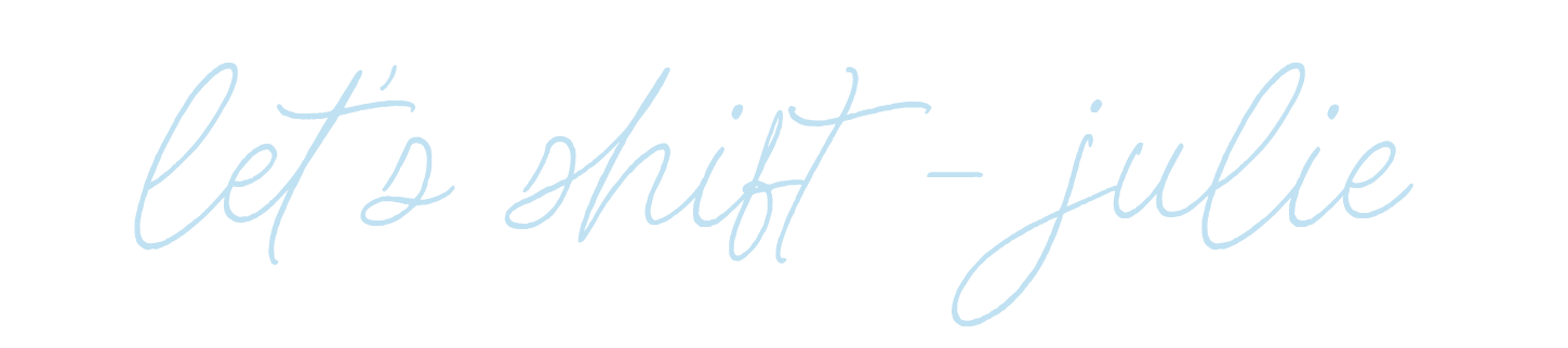 Let’s Shift signature graphic for Julie Chahal executive coaching